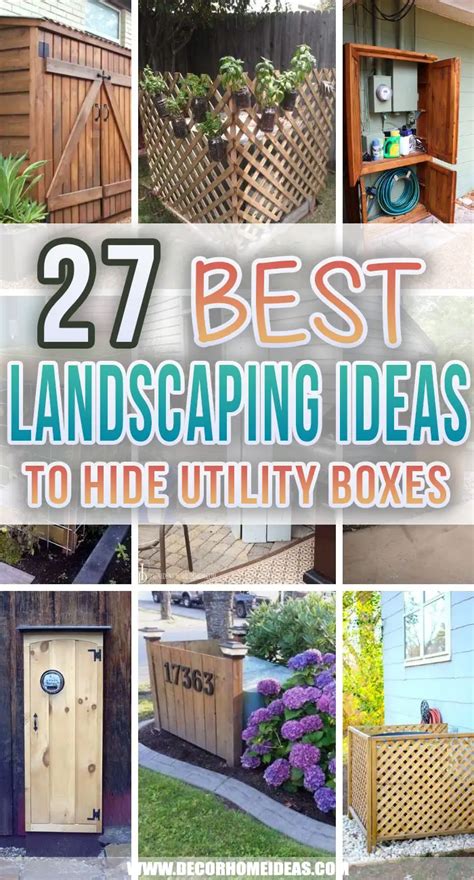 fencing to hide electrical box in yard|how to hide utility boxes.